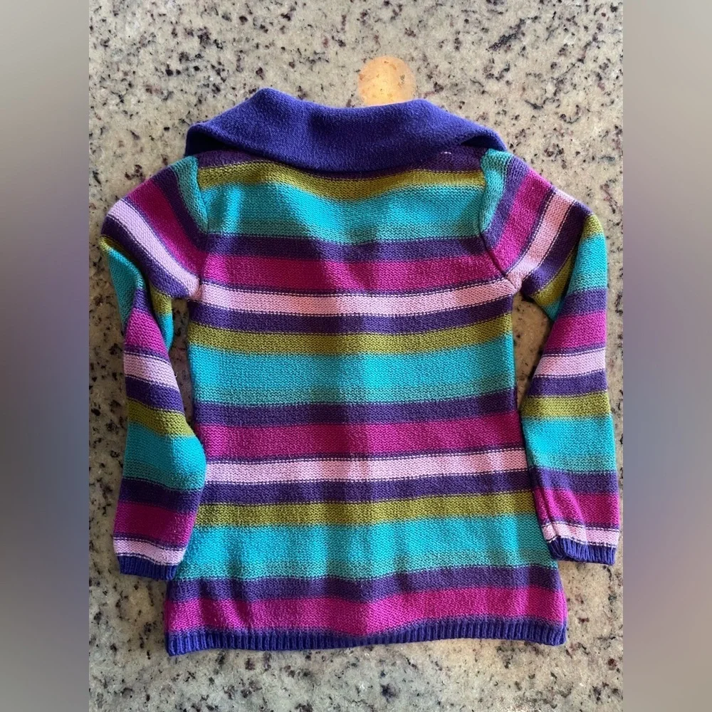 GAP Kids Multicolor cotton blend Striped cardigan Sweater size 4